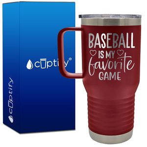 Baseball is My Favorite Game 20oz Baseball Travel Mug