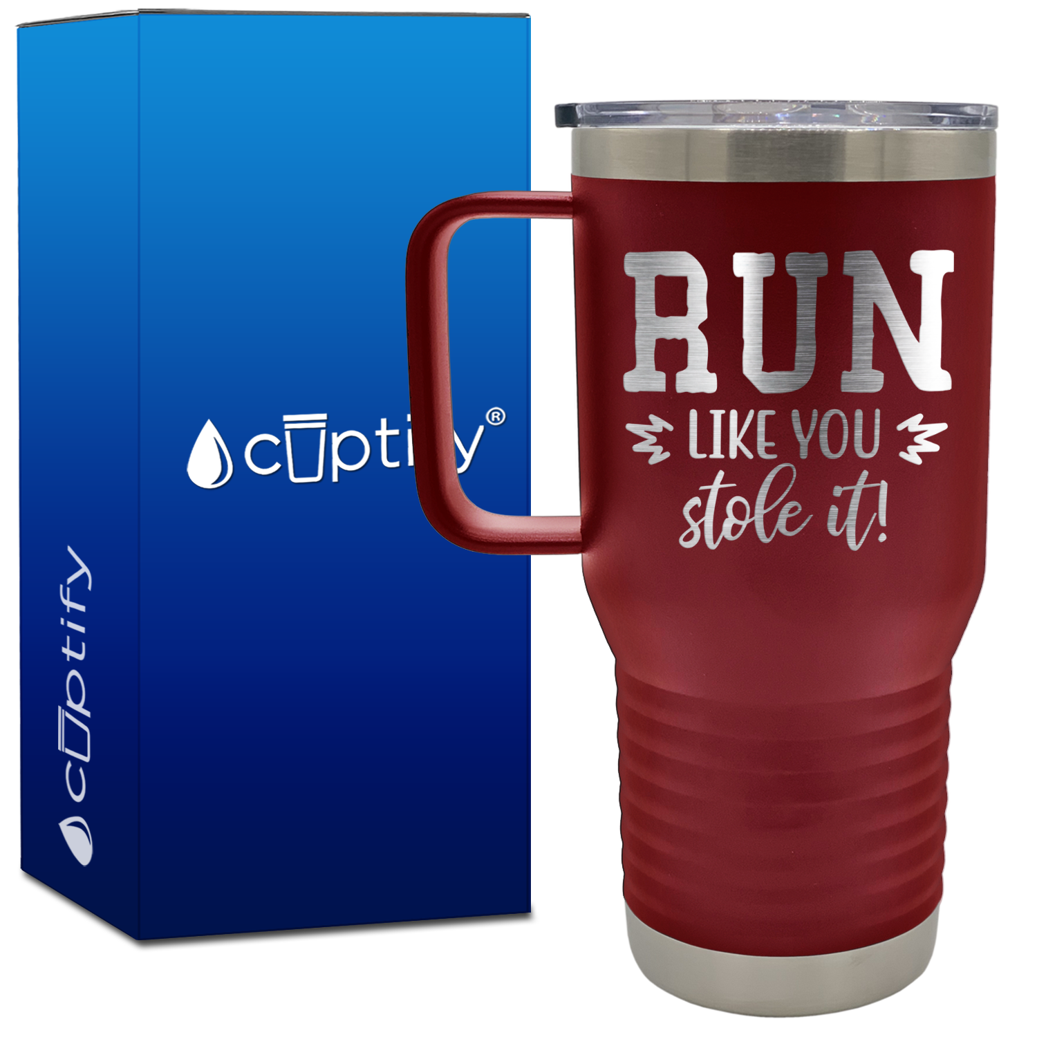 Run Like You Stole It 20oz Baseball Travel Mug