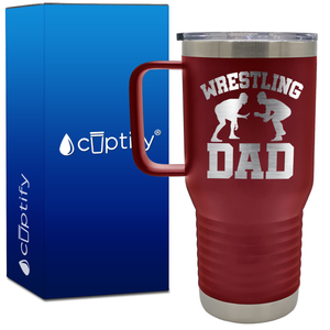 Wrestling Dad 20oz Wrestling Travel Mug