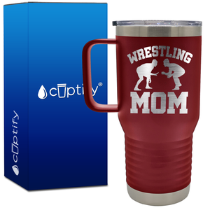 Wrestling Mom 20oz Wrestling Travel Mug