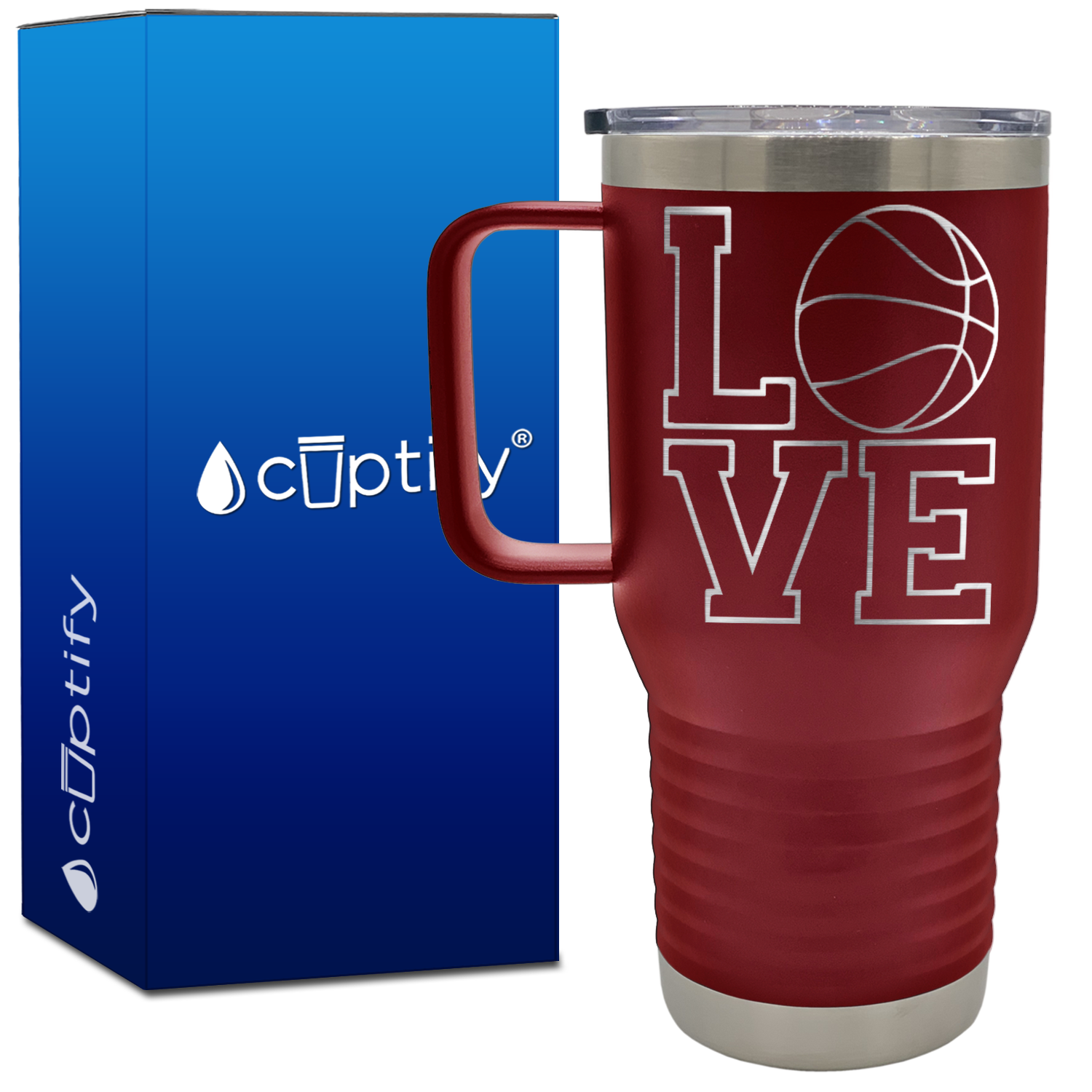 Love Basketball  20oz Basketball Travel Mug