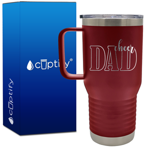 Cheer Dad Outline 20oz Cheer Travel Mug