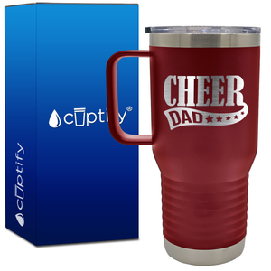 Cheer Dad Swoosh Stars 20oz Cheer Travel Mug