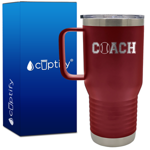 Coach Baseball 20oz Coach Travel Mug