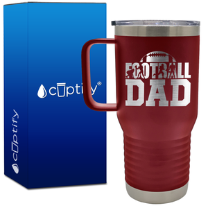 Football Dad 20oz Football Travel Mug