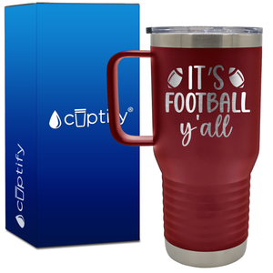 It's Football Y'all 20oz Football Travel Mug