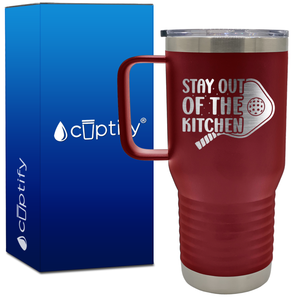 Pickleball Stay Out of the Kitchen 20oz Pickleball Travel Mug