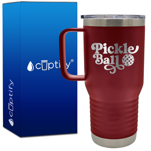 Pickleball Silhouette 20oz Pickleball Travel Mug