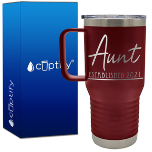 Aunt Established 20oz Aunt Travel Mug