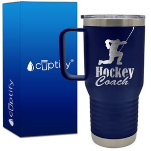 Hockey Coach Goal Pose 20oz Hockey Travel Mug