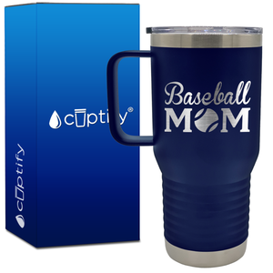 Baseball Mom 20oz Baseball Travel Mug