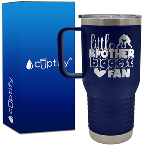 Little Brother, Biggest Fan 20oz Wrestling Travel Mug