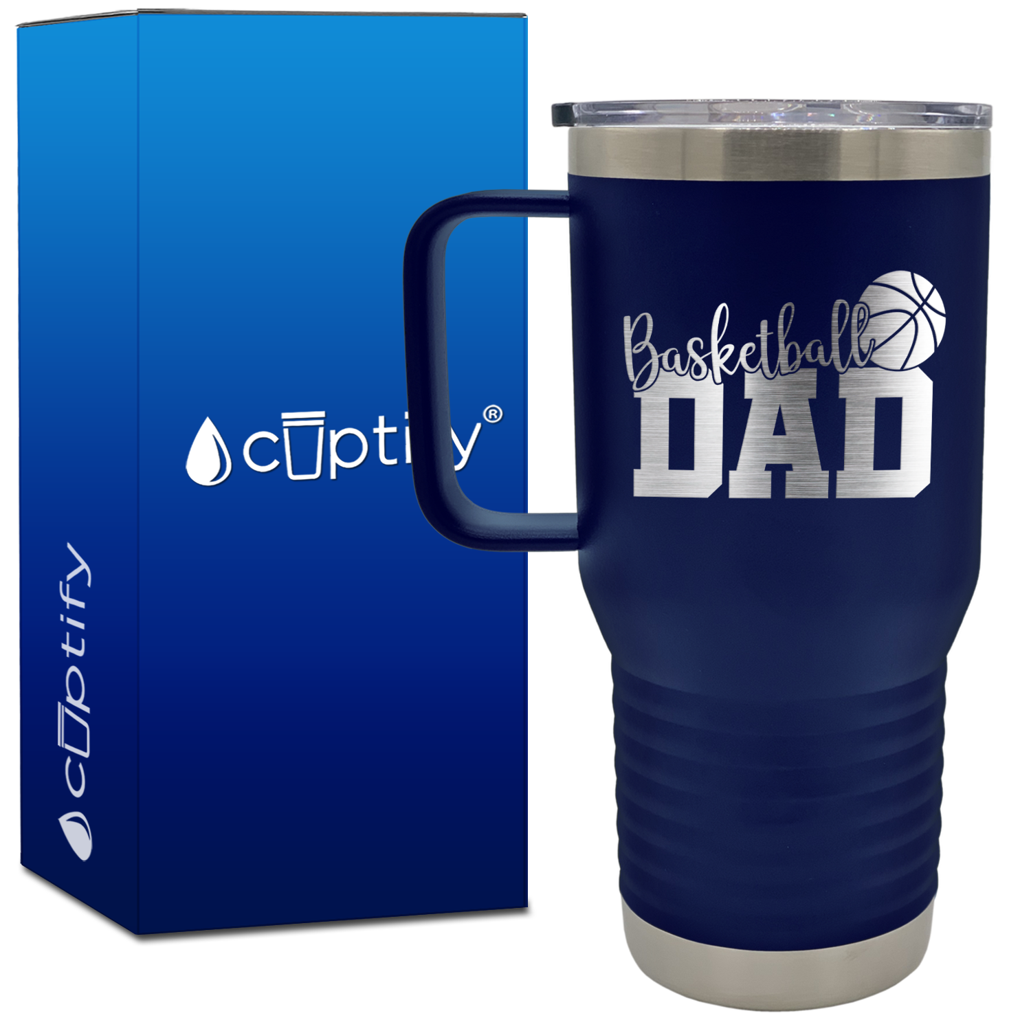 Dad Basketball 20oz Basketball Travel Mug