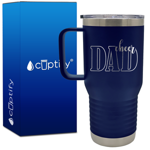 Cheer Dad Outline 20oz Cheer Travel Mug