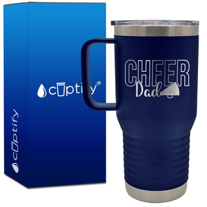 Cheer Dad Megaphone 20oz Cheer Travel Mug