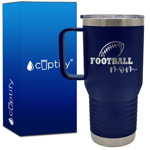 Football Mom Ball 20oz Football Travel Mug