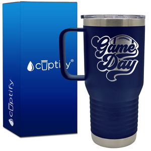 Game Day Football 20oz Football Travel Mug