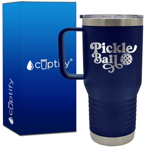 Pickleball Silhouette 20oz Pickleball Travel Mug