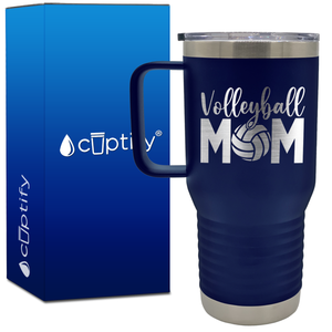 Volleyball Mom Ball 20oz Volleyball Travel Mug