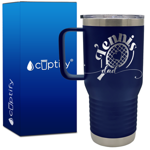 Tennis Racket Dad 20oz Tennis Travel Mug