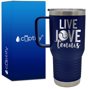 Live Love Tennis 20oz Tennis Travel Mug