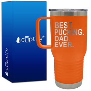 Best Pucking Dad Ever 20oz Hockey Travel Mug