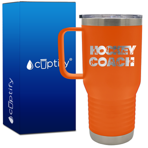 Hockey Coach Silhouettes 20oz Hockey Travel Mug