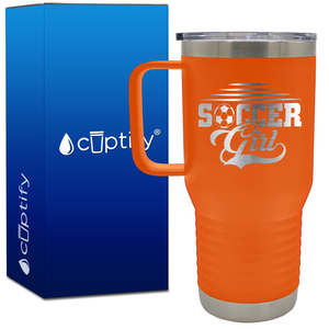 Soccer Girl 20oz Soccer Travel Mug