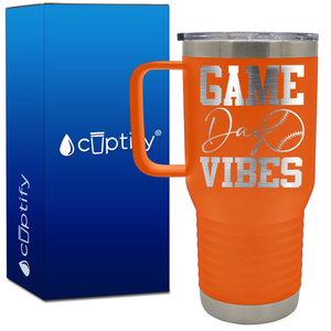 Game Day Vibes Baseball 20oz Baseball Travel Mug