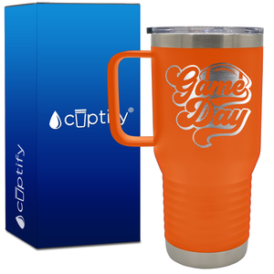 Game Day Football 20oz Football Travel Mug