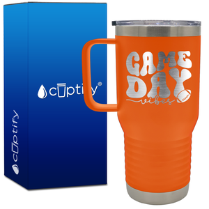 Game Day Vibes Football 20oz Football Travel Mug