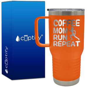 Coffee Mom Run Repeat 20oz Running Travel Mug