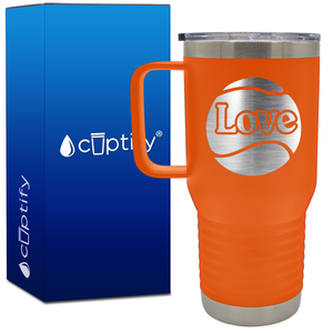 Tennis Ball Love 20oz Tennis Travel Mug