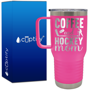 Coffee and Hockey Mom 20oz Hockey Travel Mug