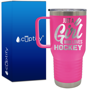 Just a Girl Who Loves Hockey 20oz Hockey Travel Mug