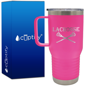 Lacrosse Sticks Crossing 20oz Lacrosse Travel Mug