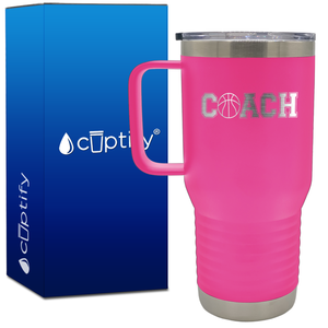 Coach Baskeball 20oz Coach Travel Mug