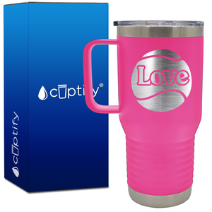 Tennis Ball Love 20oz Tennis Travel Mug