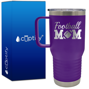 Football Mom 20oz Mom Travel Mug