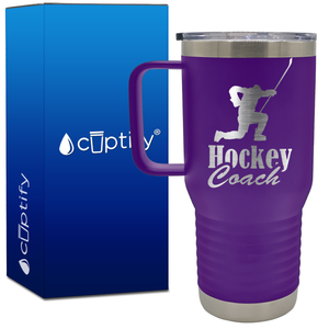 Hockey Coach Goal Pose 20oz Hockey Travel Mug