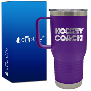 Hockey Coach Silhouettes 20oz Hockey Travel Mug