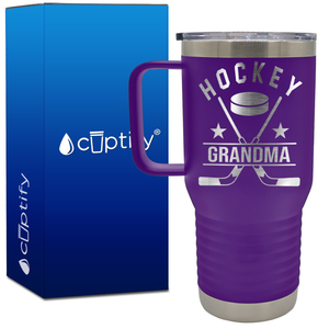 Hockey Grandma 20oz Hockey Travel Mug