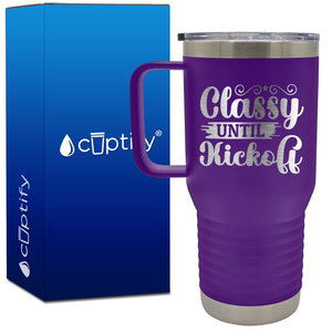 Classy Until Kick Off Script 20oz Soccer Travel Mug