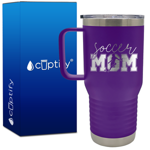 Soccer Mom with Player 20oz Soccer Travel Mug