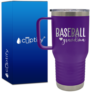 Baseball Grandma 20oz Baseball Travel Mug