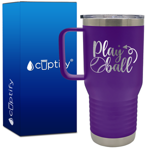 Play Ball 20oz Baseball Travel Mug