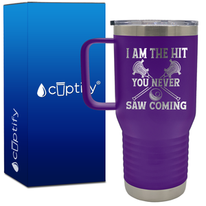 I am the Hit You Never Saw Coming Lacrosse 20oz Lacrosse Travel Mug