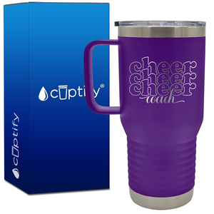 Cheer Cheer Cheer Coach Outline 20oz Cheer Travel Mug