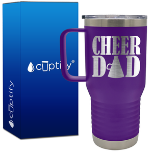 Cheer Dad with Megaphone 20oz Cheer Travel Mug