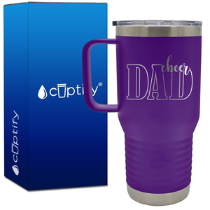 Cheer Dad Outline 20oz Cheer Travel Mug